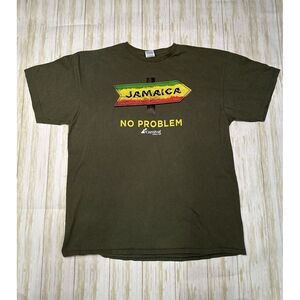 Carnival Jamaica No Problem cruise shirt adult mens XL short sleeve‎ green